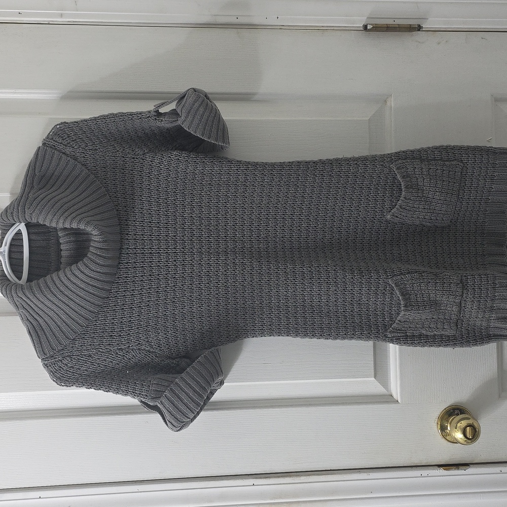 Gray Cowl Neck Sweater